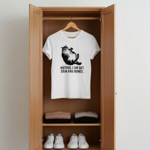 Funny Cat Illustration Graphic T-Shirt Unisex Cat Lover Giff Tee